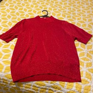 Michael Kors crimson red shimmer top